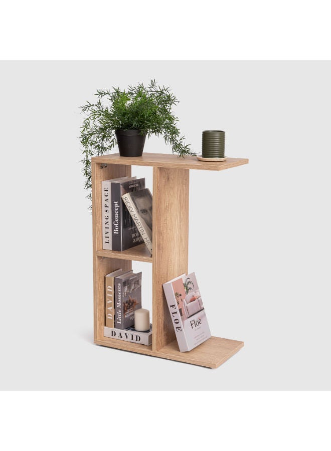 هوم تاون طاولة جانبية هومزتاون نوفو باللون البيج – متعددة الاستخدامات للطعام أو لتخزين الإكسسوارات، الأبعاد H70 × W50 × D25 سم - Image 1