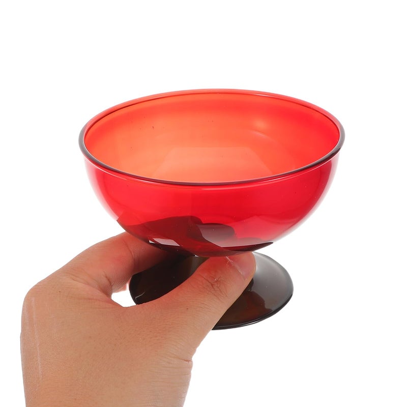 Glass Footed Bowls For Ice Cream Fruit Salad Dessert Serving Set Of 4 - Image 5