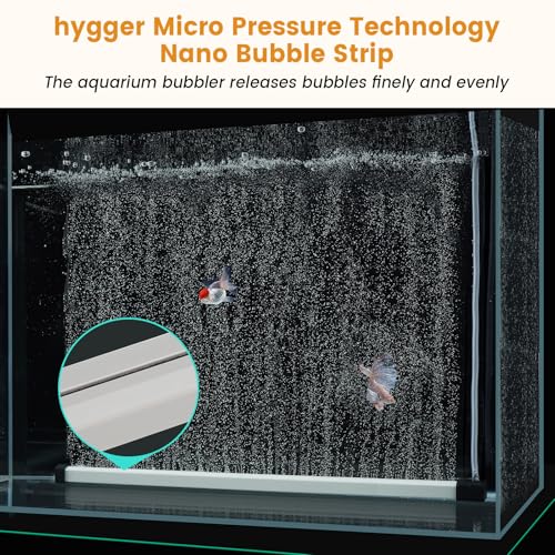 hygger Aquarium Bubble Strip Nano Air Bubble Curtain Wall Aquarium Air Stone Kit Quiet High Dissolved Oxygen Diffuser Fish Tank Bubbler Decorations for Freshwater Saltwater 59 Inch - Image 3