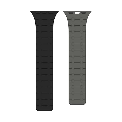 DailyObjects Mag Grip Loop Watch Strap Compatible with Apple Watch Series 9/8/7 (45mm) | Series SE2/6/SE/5/4 (44mm) | Series10 46mm | Ultra/Ultra 2 Black -Watch Not Included - Image 5