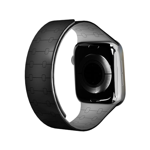 DailyObjects Mag Grip Loop Watch Strap Compatible with Apple Watch Series 9/8/7 (45mm) | Series SE2/6/SE/5/4 (44mm) | Series10 46mm | Ultra/Ultra 2 Black -Watch Not Included - Image 2