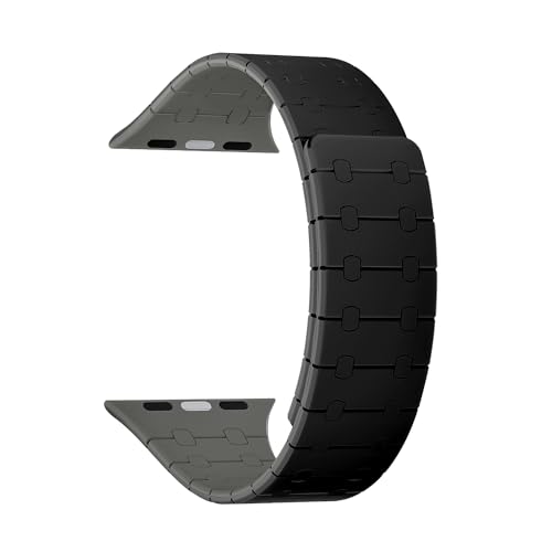 DailyObjects Mag Grip Loop Watch Strap Compatible with Apple Watch Series 9/8/7 (45mm) | Series SE2/6/SE/5/4 (44mm) | Series10 46mm | Ultra/Ultra 2 Black -Watch Not Included - Image 3