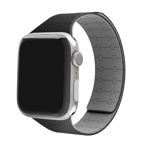 DailyObjects Mag Grip Loop Watch Strap Compatible with Apple Watch Series 9/8/7 (45mm) | Series SE2/6/SE/5/4 (44mm) | Series10 46mm | Ultra/Ultra 2 Black -Watch Not Included - Image 1