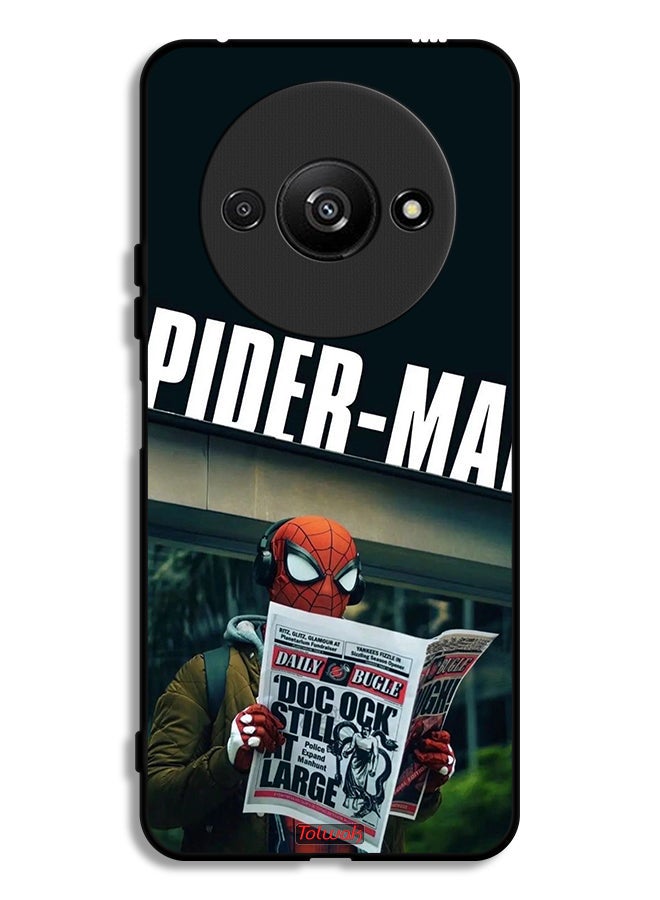 Tolwak Xiaomi Redmi A3 4G Protective Case Cover Spiderman Reading Newspaper - Image 1
