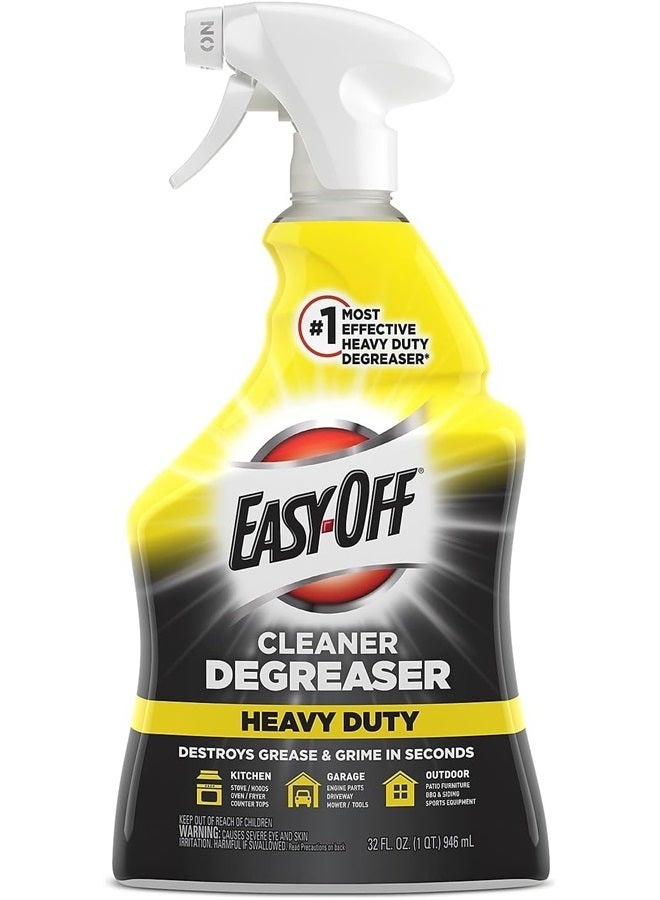 Easy Off Heavy Duty Degreaser Cleaner Spray, Kitchen Degreaser, 32 Oz ...