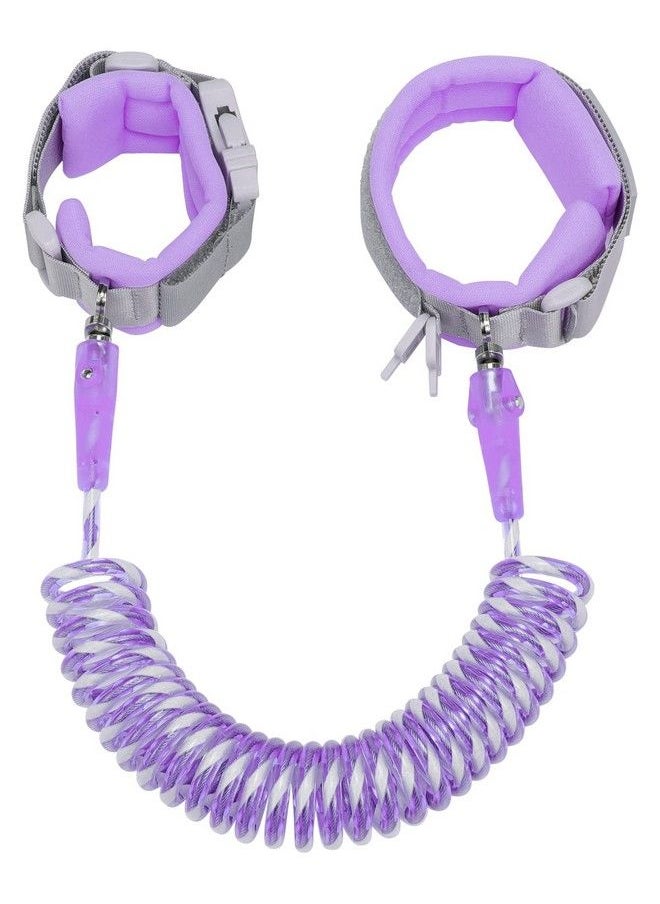 Dr.Meter - Kids Leash For Toddler Dr.Meter Reflective Anti Lost Wrist Link With Key & Lock 8.2Ft Safety Wristband Child Walking Harness For Supermarket Mall Airport Amusement Park Zoo Travel Purple - Image 1
