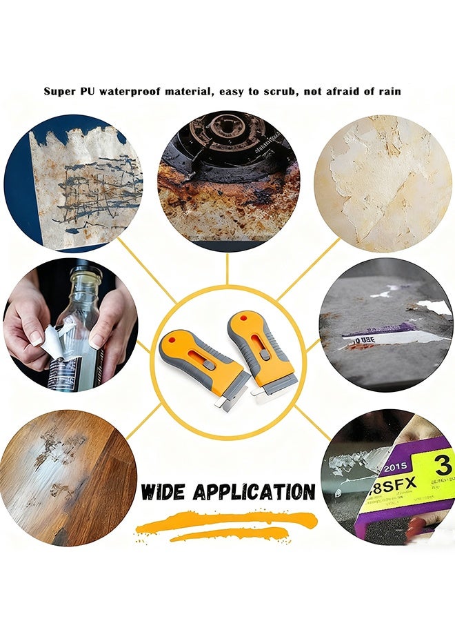 Happy D Razor Blade Scraper with 10 Extra Blades: Multi-Surface Cleaning Tool for Glass, Ceramic Cooktops, Ovens, Glass Top Stoves and Foot - Removes Burned-On Food, Tough Stains, Dirt, Stickers, and Paint - Image 3