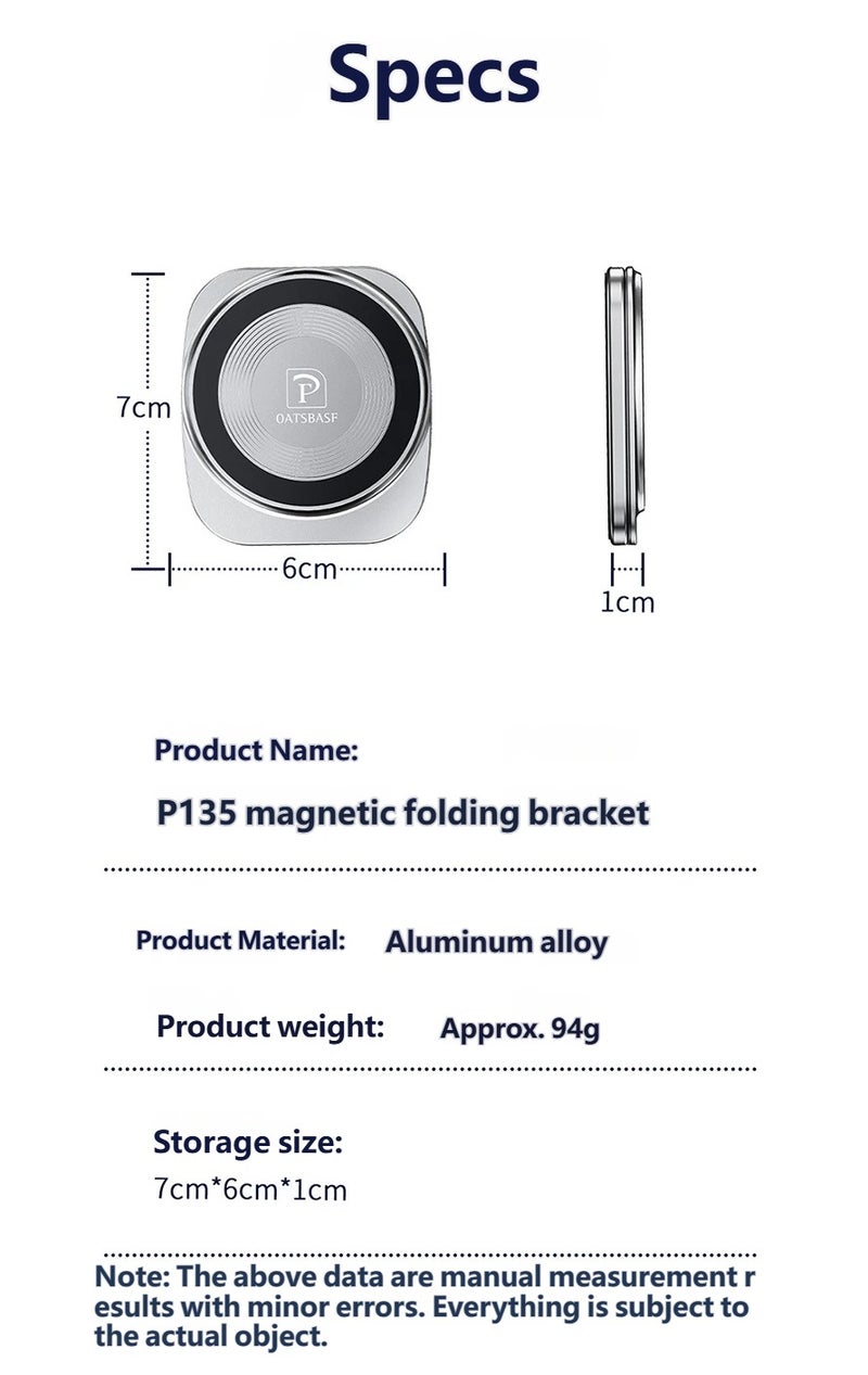 Oatsbasf Eary Gym Magnetic Phone Holder Mount For Wall Portable Aluminum Metal Stand With Foldable Pocket Size Gym Essentials Accessories - Image 5