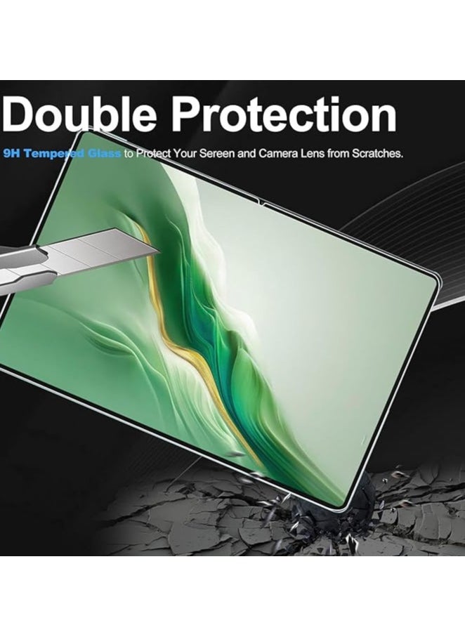 Muzz Tempered Glass for Honor MagicPad 2 12.3 Screen Protectors [No Bubbles] [9H Hardness] [Scratch Resistant] Protector Film Tempered Glass Film For Honor MagicPad 2 Transparent (2 Pack)  - Image 2