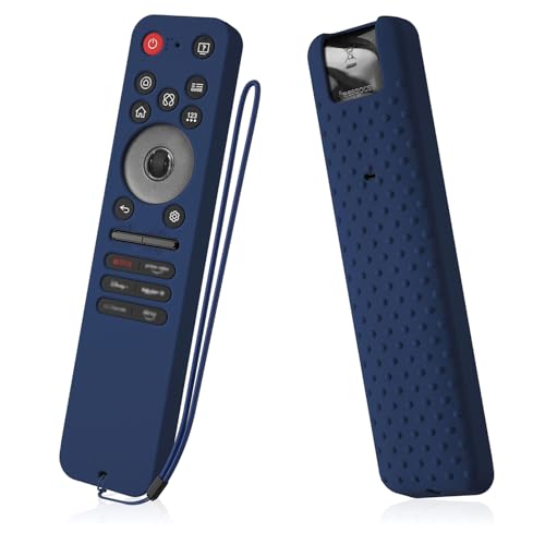 AKSHFETH Silicone Remote Control Case for LG MR25GA, Compatible with 2025 LG OLED Smart TVs C5, B5, G5, M5 Series, with Lanyard (Dark Blue) - Image 1