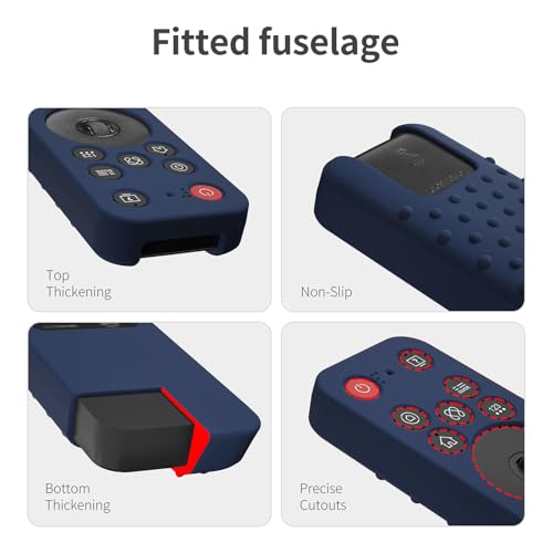 AKSHFETH Silicone Remote Control Case for LG MR25GA, Compatible with 2025 LG OLED Smart TVs C5, B5, G5, M5 Series, with Lanyard (Dark Blue) - Image 4