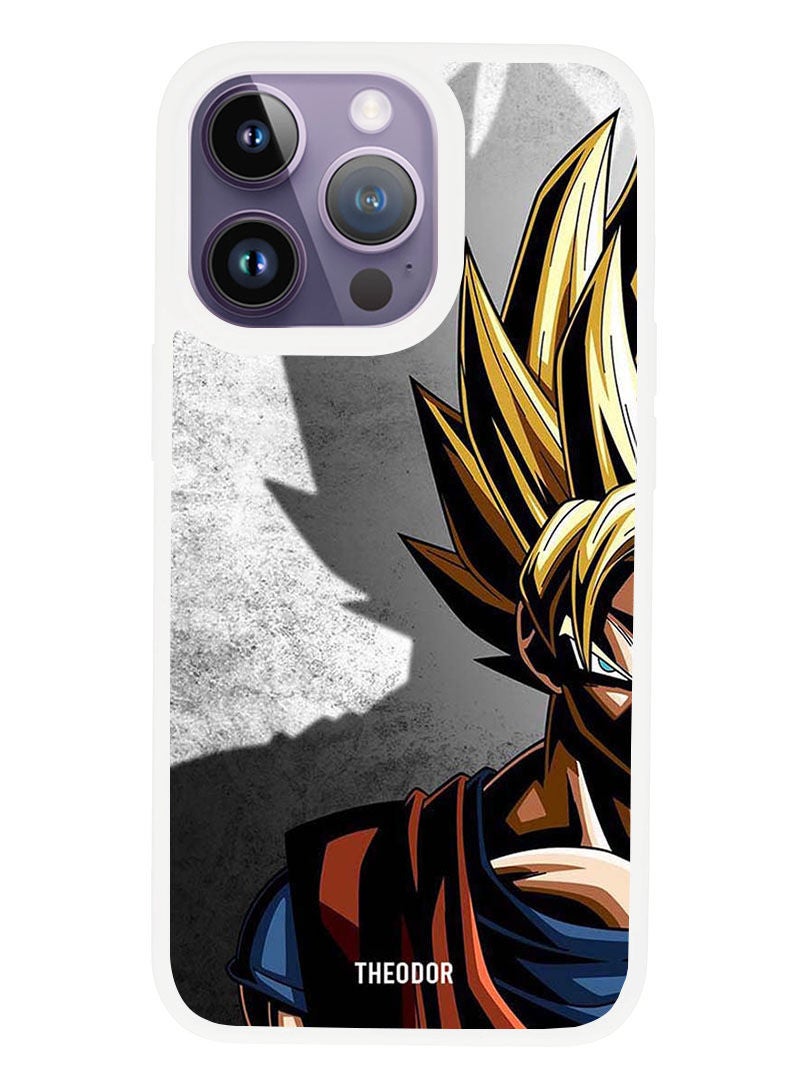 Theodor Protective Case Anti Scratch Shock Proof Cover For APPLE IPHONE 14 PRO Dragon Ball Z (White Bumper) - Image 1