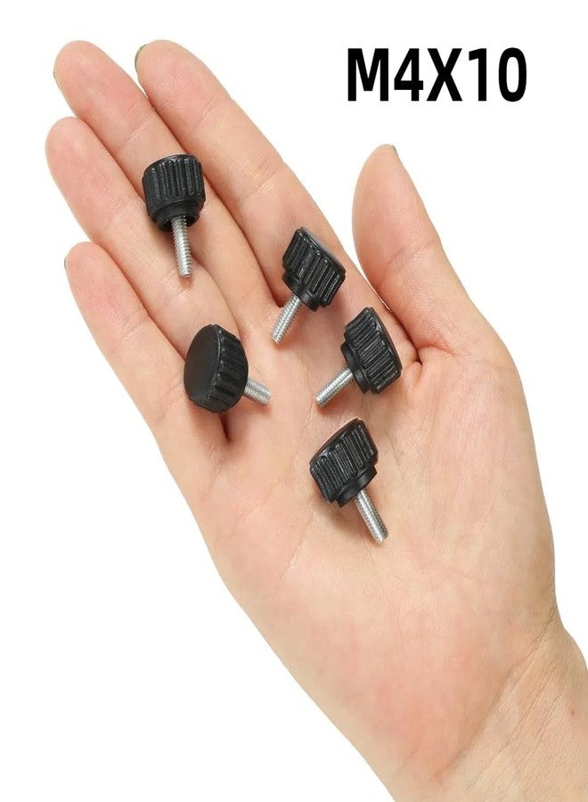 Vesslam 20 Pcs M4 x 10 mm Threaded Knurled Thumbscrew, Monitor Screws Vesa Mount Screws Carbon Steel Clamping Knobs Grip Thumb Screw Mounting Thumb Screw - Image 5