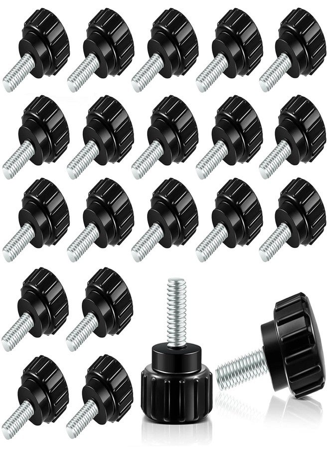 Vesslam 20 Pcs M4 x 10 mm Threaded Knurled Thumbscrew, Monitor Screws Vesa Mount Screws Carbon Steel Clamping Knobs Grip Thumb Screw Mounting Thumb Screw - Image 1