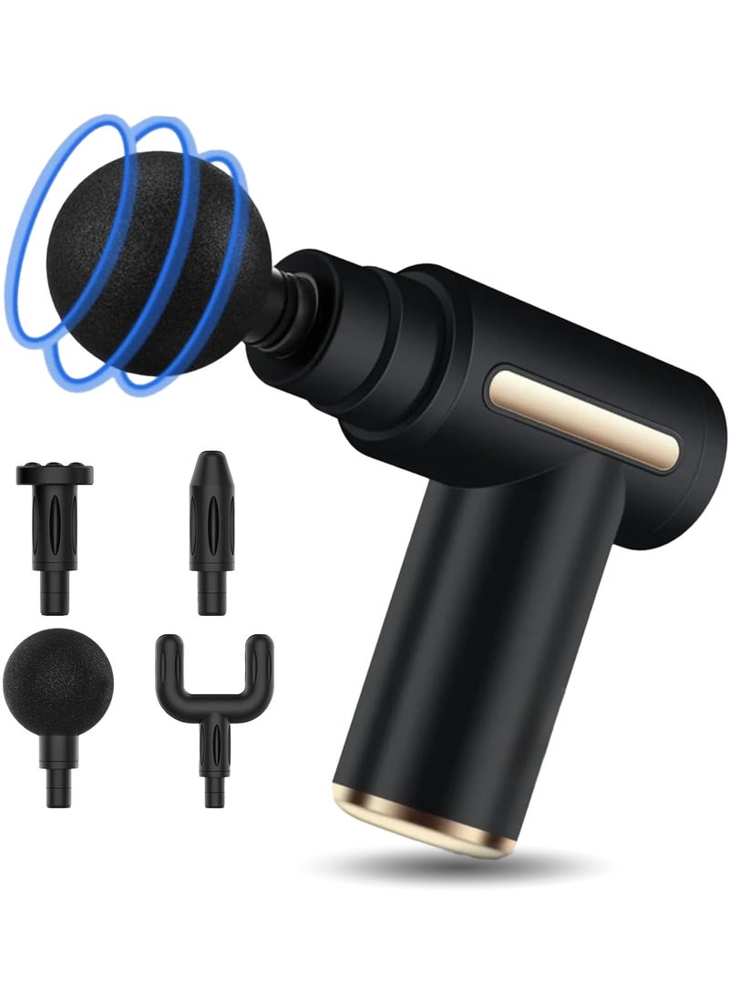 HEROCKX Massage Gun - Small Travel Massage Gun - Mini Percussion Handheld Portable Muscle Massager Tool - Relieves Full Body Pain - Ideal Gift (Black)  - Image 1