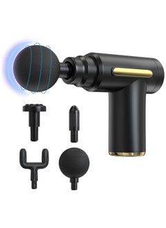 HEROCKX Massage Gun - Small Travel Massage Gun - Mini Percussion Handheld Portable Muscle Massager Tool - Relieves Full Body Pain - Ideal Gift (Black)  - Image 1