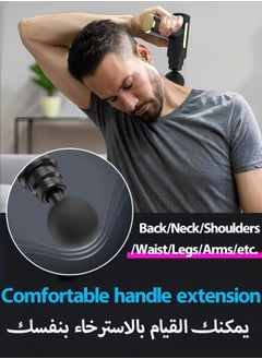 HEROCKX Massage Gun - Small Travel Massage Gun - Mini Percussion Handheld Portable Muscle Massager Tool - Relieves Full Body Pain - Ideal Gift (Black)  - Image 5
