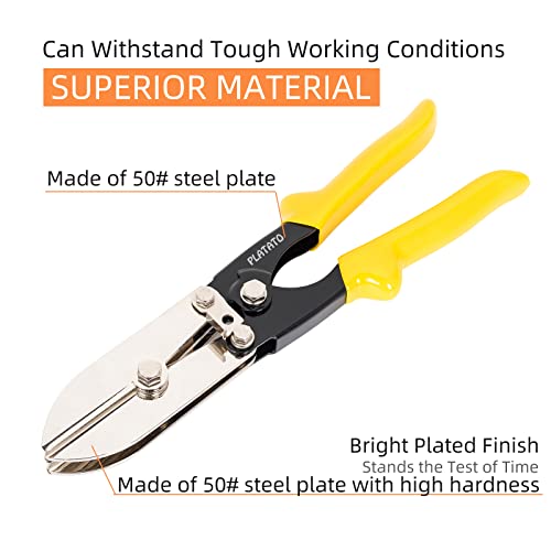 PLATATO 5 Blades Sheet Metal Tools HVAC Tool Duct Crimping Tool Gutter Crimper for 24-28 Gauge Stainless Steel, Crimper for Downspout, Stove Pipe, Ductwork and Venting Work - Image 5