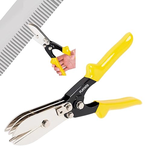 PLATATO 5 Blades Sheet Metal Tools HVAC Tool Duct Crimping Tool Gutter Crimper for 24-28 Gauge Stainless Steel, Crimper for Downspout, Stove Pipe, Ductwork and Venting Work - Image 1