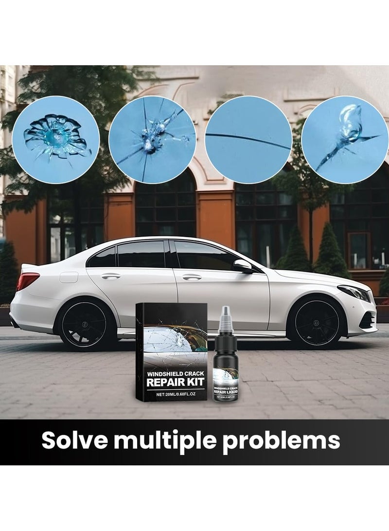 Zikra Upgrade Windshield Crack Repair Kit, Cracks Gone Glass Repair Kit, Windshield Crack Repair Fluid Window Automotive Windscreen Tool, Car Glass Repair Glue Scratch Chip Cracks Repair Kit (1 Set) - Image 5