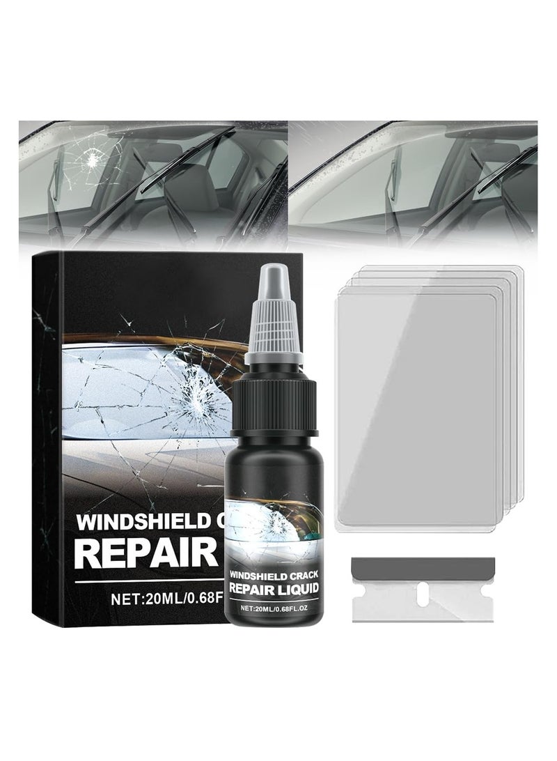 Zikra Upgrade Windshield Crack Repair Kit, Cracks Gone Glass Repair Kit, Windshield Crack Repair Fluid Window Automotive Windscreen Tool, Car Glass Repair Glue Scratch Chip Cracks Repair Kit (1 Set) - Image 1