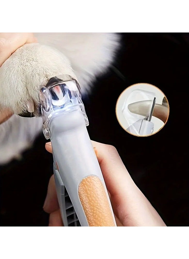 Goolsky 5X Magnification LED Nail Clipper for Dogs, Professional-Grade Pet Grooming Tool with Quick-Clip Steel Blades, Nail Trapper, Safety Lock, Easy to Use for All Skill Levels, Plastic & Metal, No Power Required  - Image 4