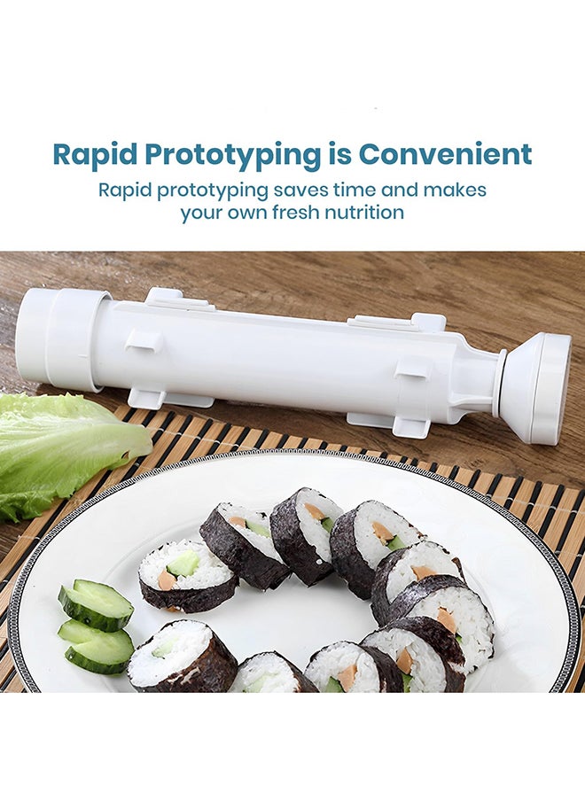 Home Pro - Homepro Sushi Making Kit Quick Sushi Maker Machine Sushi Maker Roller Roll Rice Food Grade Material Ideal For Beginners Pack Of 1 - White 29x7 cm - Image 1