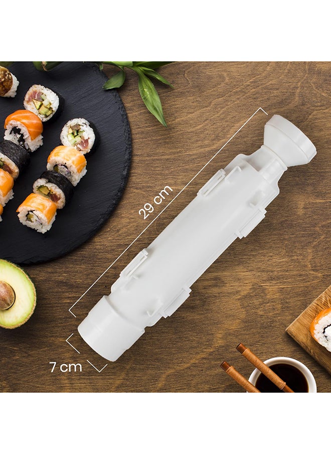 Home Pro - Homepro Sushi Making Kit Quick Sushi Maker Machine Sushi Maker Roller Roll Rice Food Grade Material Ideal For Beginners Pack Of 1 - White 29x7 cm - Image 1