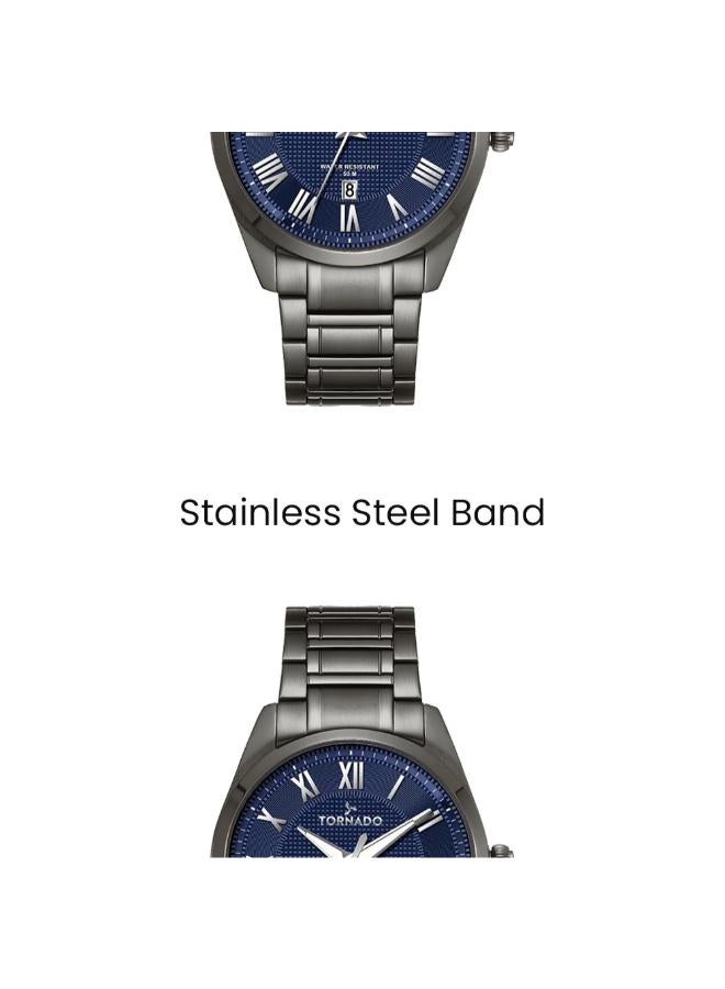 Tornado CLASSIC ANALOG T8007-XBXN Men's Analog Display Watch & Stainless Steel Strap Grey