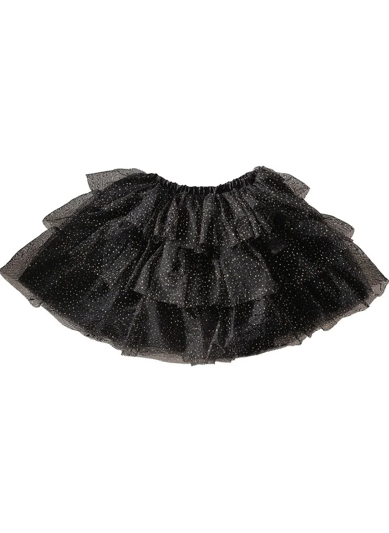 Ginger Ray Ginger Ray Sparkle Black and Gold Tiered Tutu 5-7 Years - Fancy Party Tutu for Kids? Dress-Up and Celebrations