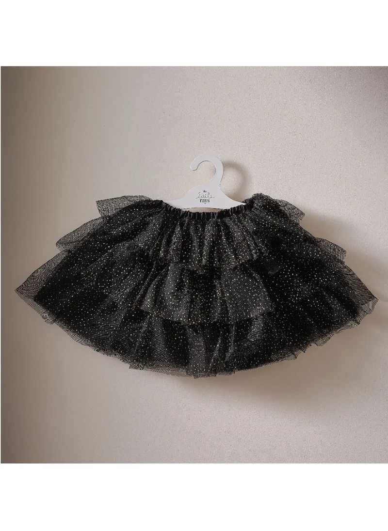 Ginger Ray Ginger Ray Sparkle Black and Gold Tiered Tutu 5-7 Years - Fancy Party Tutu for Kids? Dress-Up and Celebrations