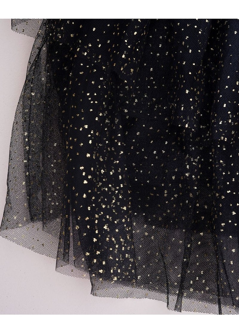Ginger Ray Ginger Ray Sparkle Black and Gold Tiered Tutu 5-7 Years - Fancy Party Tutu for Kids? Dress-Up and Celebrations  - Image 4