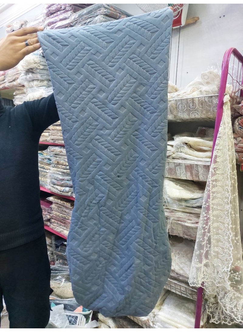 أغطية كراسي طعام جاكار - طقم من 6 كراسي (رمادي) - Image 3