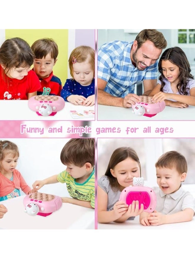 GUBOOM Fast Push Bubble Game for Kids and Adults, Electronic Pop It Toy, Quick Push Bubbles Game Console Popit Toy Electronic, Speed Push Game Fidget Toys (Kitty)