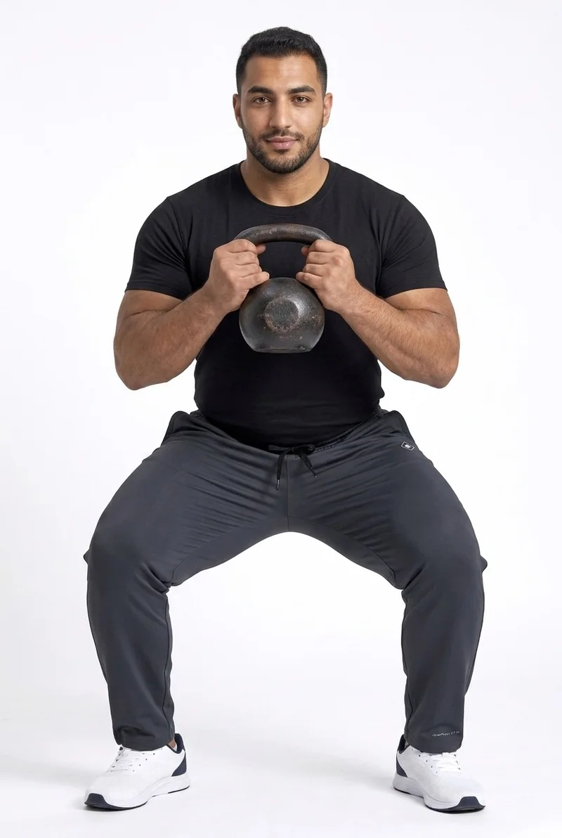 Moveletix Grey Men's Plus Size Training Joggers Grey for Men | Best Price UAE