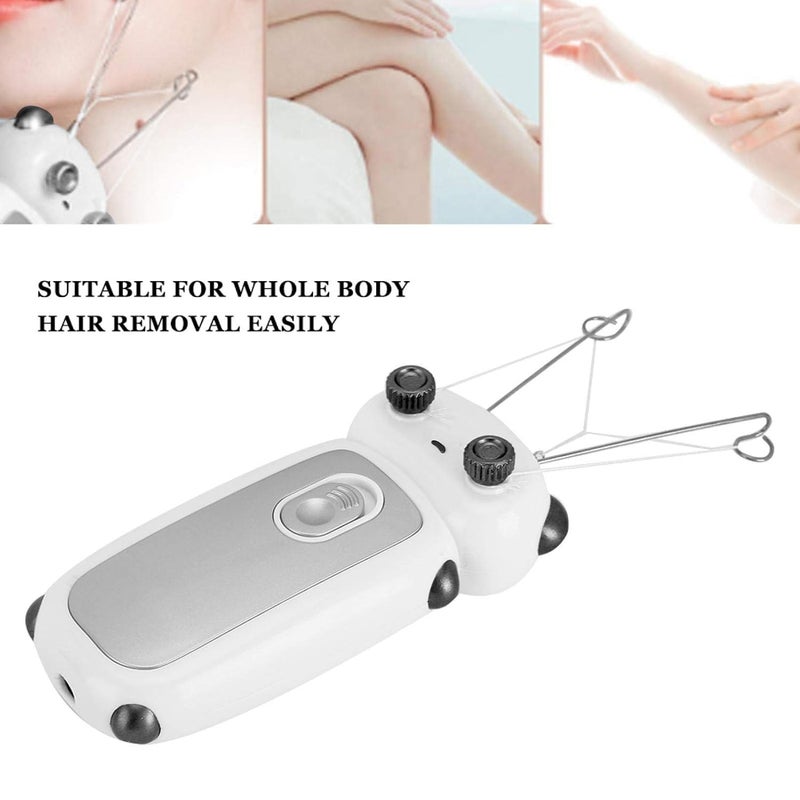 cheekyglo Electric Facial Hair Remover, Usb Cotton Thread Epilator For Cheek, Physical Cotton Thread For Epilator(BlackAndWhite)Blackandwhite - Image 4