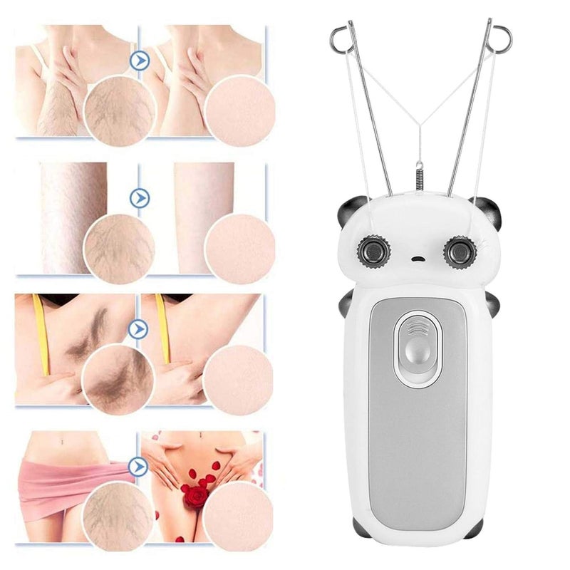 cheekyglo Electric Facial Hair Remover, Usb Cotton Thread Epilator For Cheek, Physical Cotton Thread For Epilator(BlackAndWhite)Blackandwhite - Image 2
