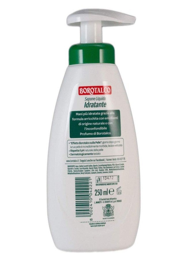 Borotalco: "Idratante" Moisturizing Liquid Soap - 8.45 Fluid Ounces (250ml) Bottle with Measuring Cap, pack of 4 [ Italian Import ] - Image 3