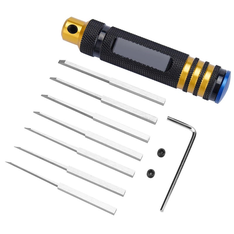 7 In 1 Engraving Scriber Kit With Aluminum Handle And Tungsten Steel Blades 0 1Mm To 2 0Mm - Image 5