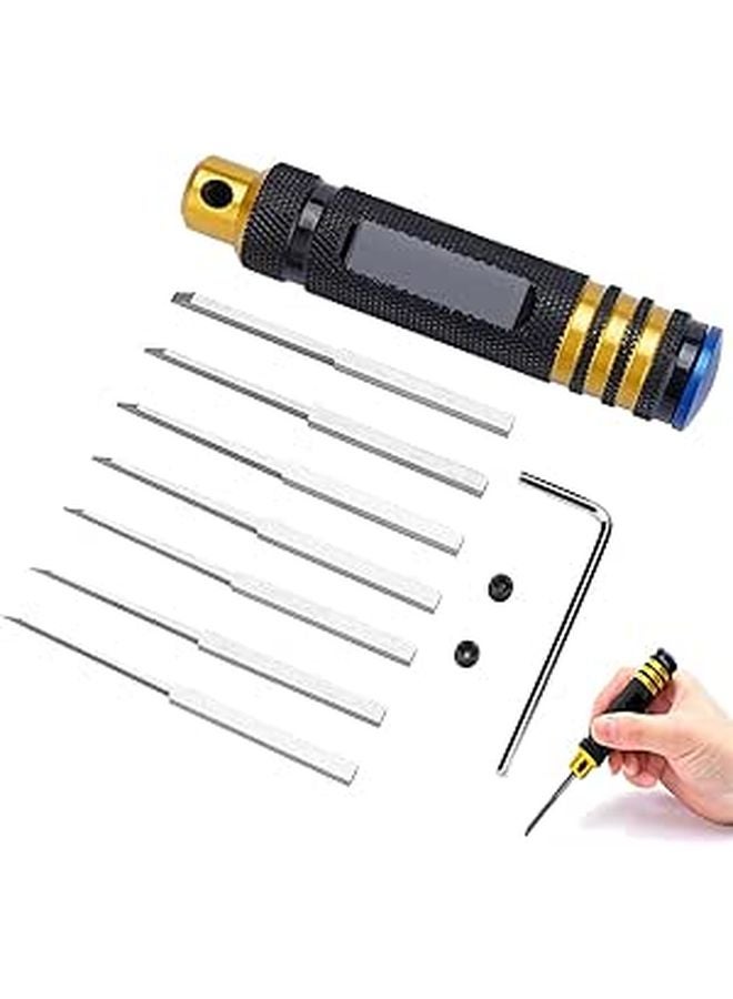 7 In 1 Engraving Scriber Kit With Aluminum Handle And Tungsten Steel Blades 0 1Mm To 2 0Mm - Image 1