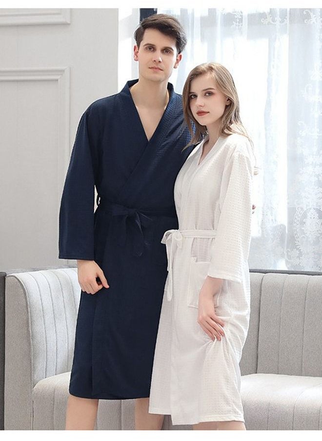 Arabest - Fashion Waffle Weave Bathrobes, Couple Robes, Kimono Robes with Soft Shine Pockets Bathrobes Bathrobe Pajamas Bath Towels, Bathroom, Resort Hotel Spa, Great for After Shower or Swim - Image 1