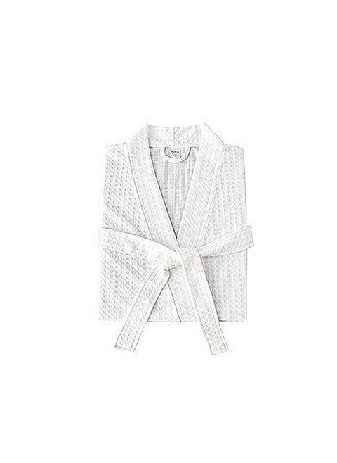 Fashion Waffle Weave Bathrobes, Couple Robes, Kimono Robes with Soft Shine Pockets Bathrobes Bathrobe Pajamas Bath Towels, Bathroom, Resort Hotel Spa, Great for After Shower or Swim