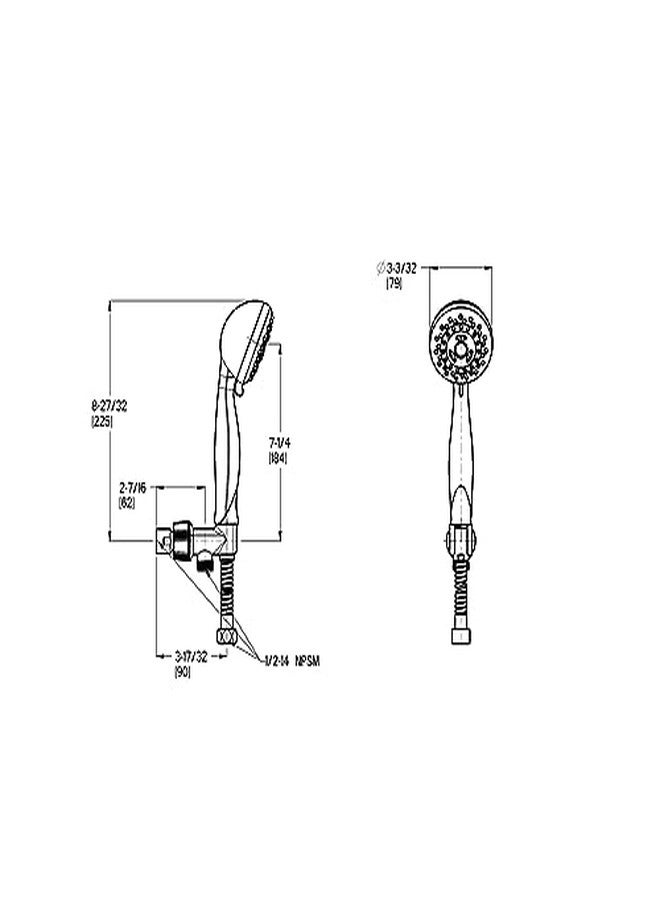 Pfister دش محمول من سلسلة Pfirst من Pfister LG16-400K مع حامل 1.8 جالون في الدقيقة من النيكل المصقول - Image 2