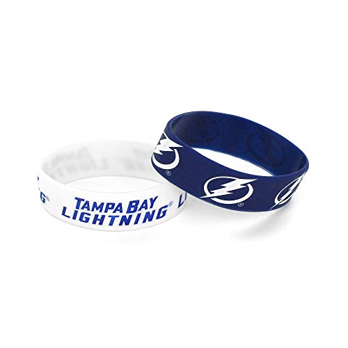 aminco womens Silicone Rubber Set, 2-Pack bracelets, Team Colors, Tampa Bay Lightning US - Image 2