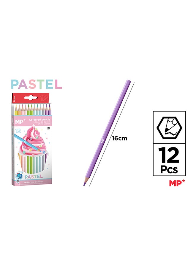 MP أقلام تلوين MP - 12 لون زاهي