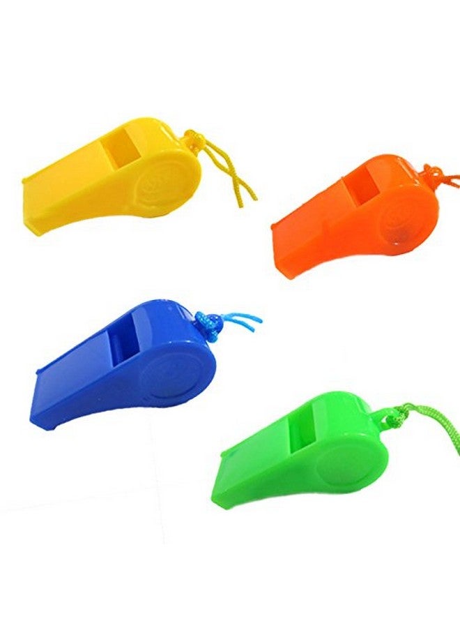 Blue Hut Pack of 4 Party Perfect Mini Whistle Favours, Plastic, 2" x 1" - Image 1