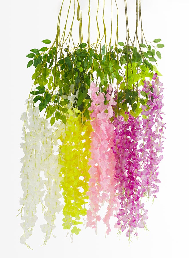 Noon East Wisteria 12pc Flower Stick with 36 branches – Purple | 107cm Artificial Flower Stick | Ideal for Wedding, Living Room Decor, Hotel, Party Decoration, and DIY Décor - Image 4