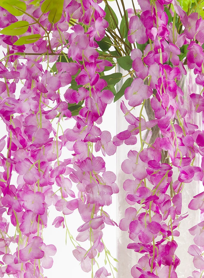 Noon East Wisteria 12pc Flower Stick with 36 branches – Purple | 107cm Artificial Flower Stick | Ideal for Wedding, Living Room Decor, Hotel, Party Decoration, and DIY Décor - Image 2