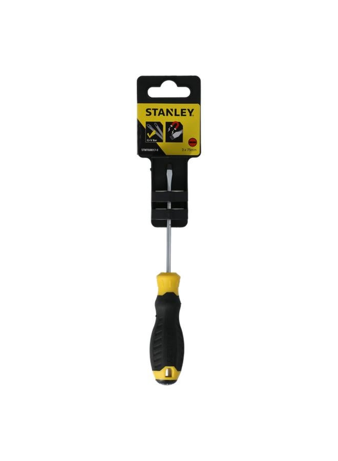 Stanley High Grade Chrome Vanadium Magnetic Tip Cushion Grip Standard Screwdriver Multicolor 3 x 75mm STMT60817-8  - Image 1
