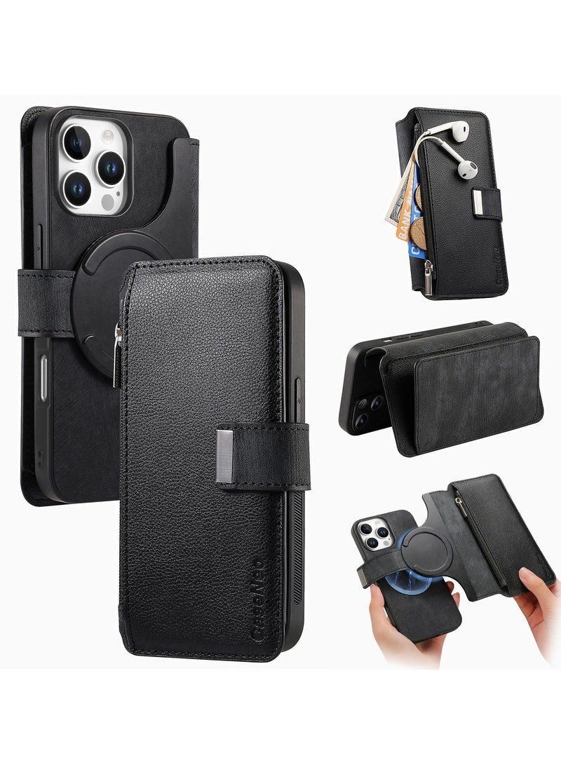 YANCI iPhone 16 Pro Max Case,Magnetic Magsafe case for iPhone 16 Pro Max, iPhone 16 Pro Max Wallet Case with Card Holder,iPhone 16 Pro Max Phone Cover,Leather Flip Folio Case for iPhone 16 Pro Max 6.9'' - Image 1